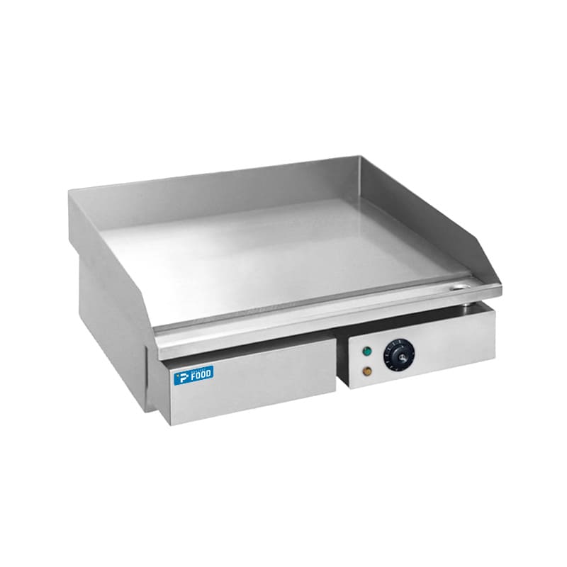 Fry top elettrico da banco a singola zona di cottura con piastra liscia - monofase potenza 3000 watt