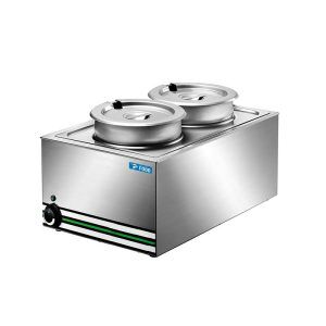 Bagnomaria da banco per n&deg;2 pentole con capacit&agrave; 8 lt &ndash; L570xP370xH228 mm