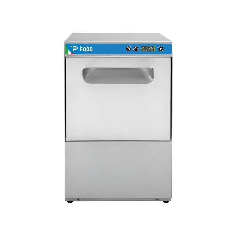 Lavabicchieri elettronica monofase con cestello &Oslash; 36 cm completa di dosatore detergente e brillantante
