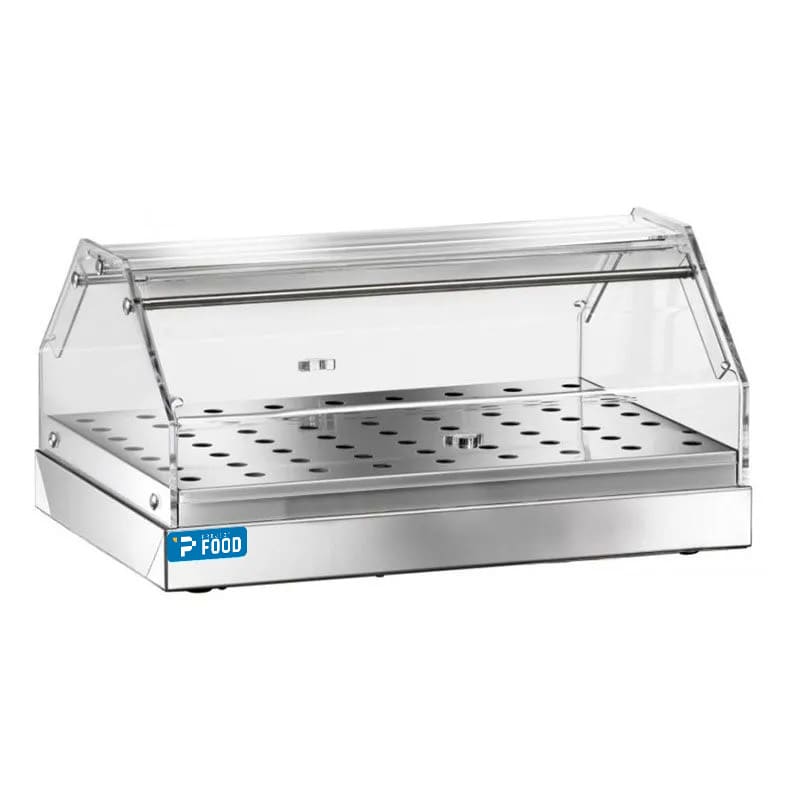 Vetrina neutra da banco con 1 ripiano in acciaio inox AISI 304 - Lunghezza 85 cm