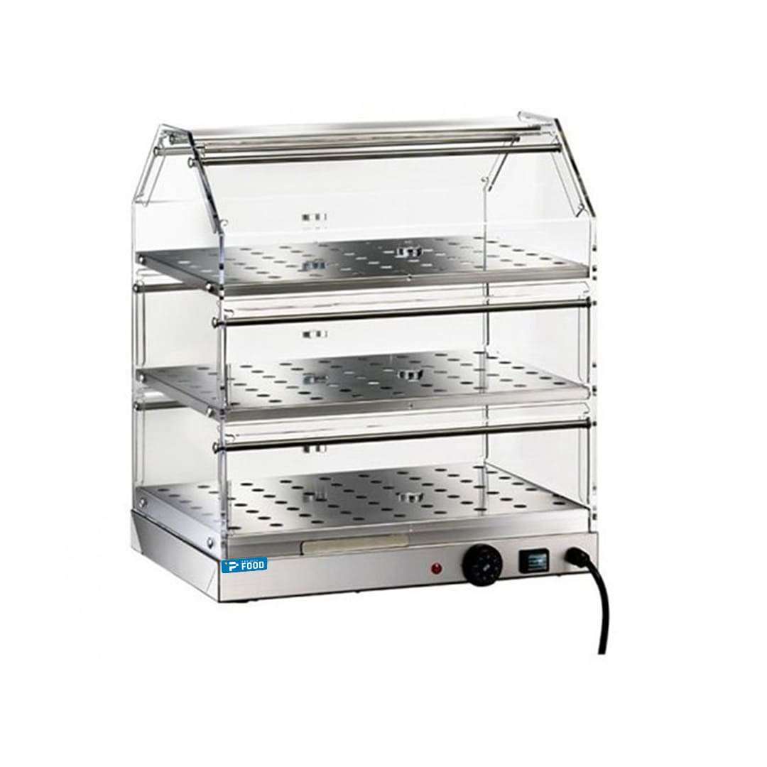 Vetrina riscaldata da banco con 3 ripiani - Lunghezza 50 cm