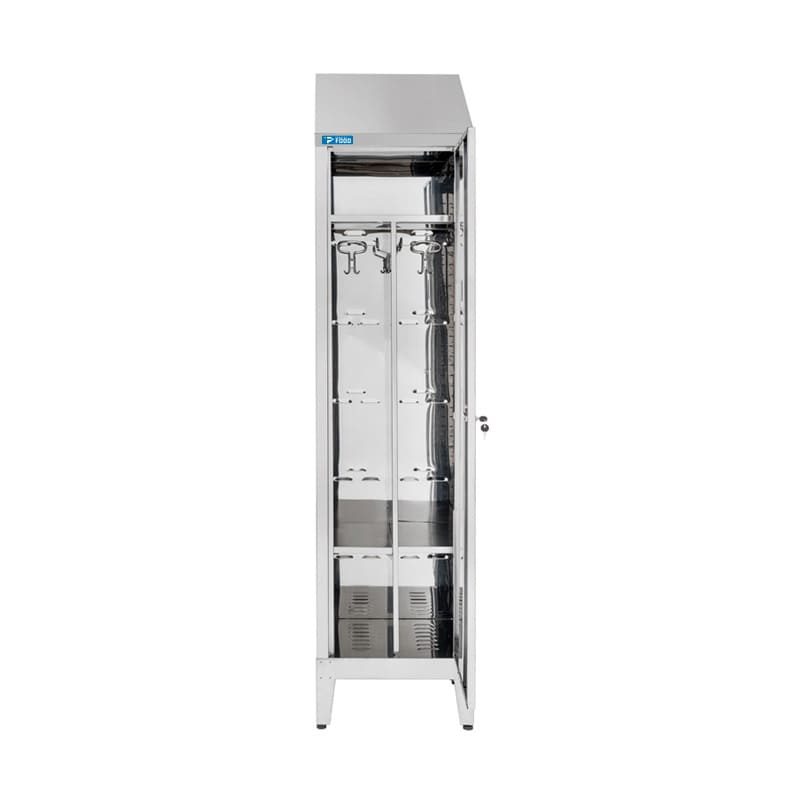 Armadio spogliatoio in acciaio inox 430 con 1 anta - L500xP400xH2150 mm