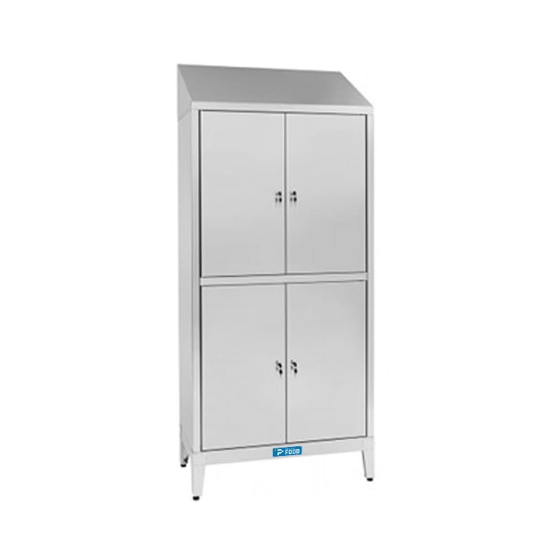 Armadio spogliatoio in acciaio inox 304 con 4 ante