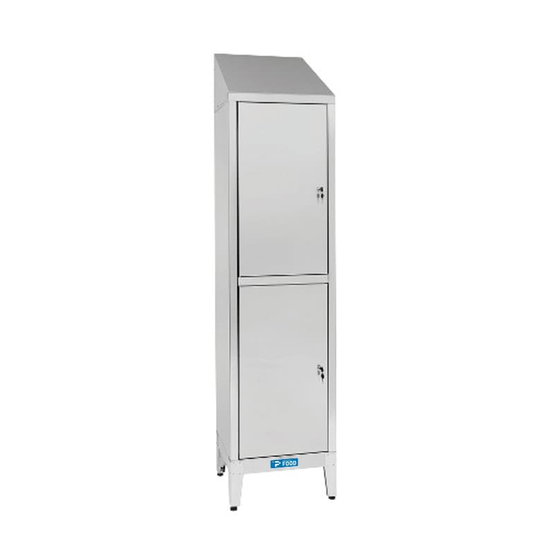 Armadio spogliatoio in acciaio inox 304 con 2 ante