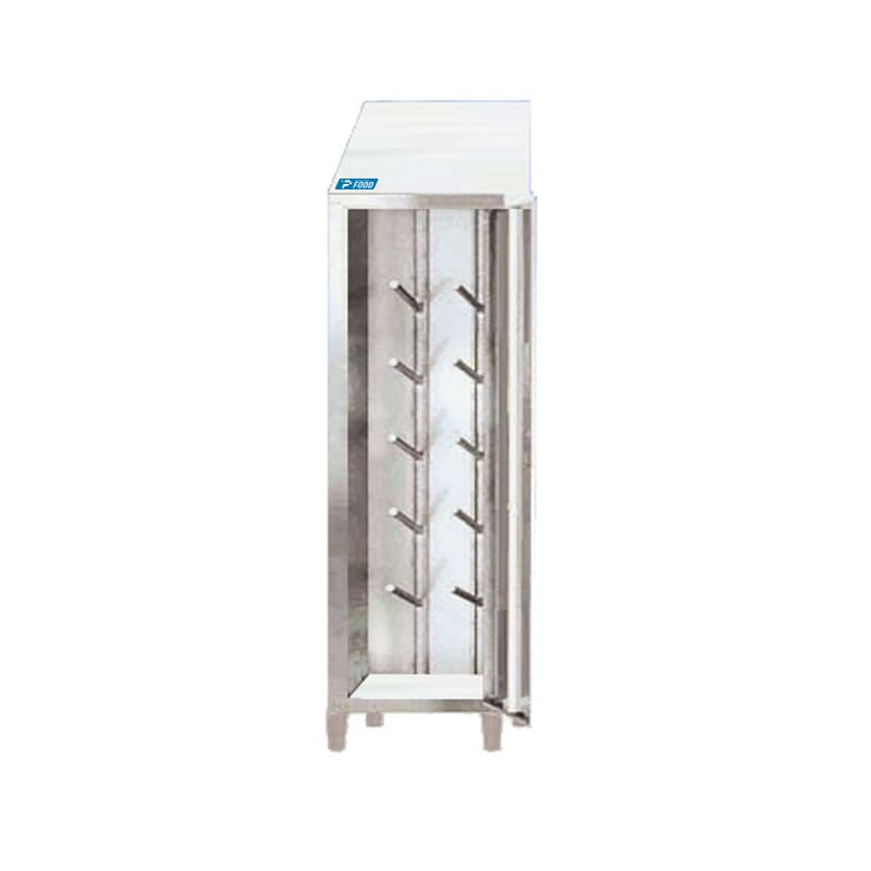 Armadio portastivali in acciaio inox 304 con 1 anta - L500xP400xH2150 mm