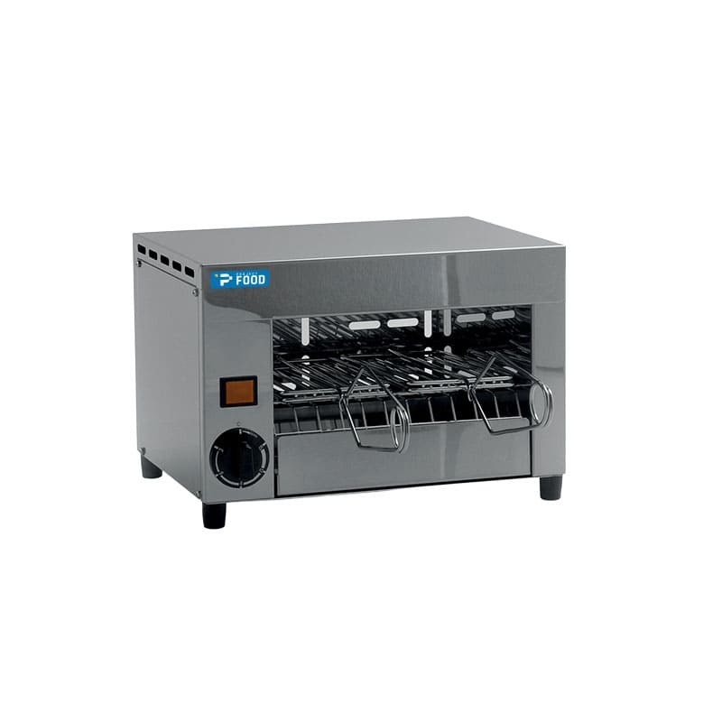 Tostiera professionale con n&deg; 2 pinze e resistenze al quarzo - potenza 1200 watt