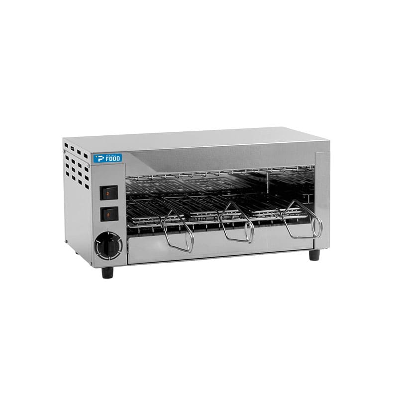 Tostiera professionale con n&deg; 3 pinze e resistenze al quarzo - potenza 1900 watt