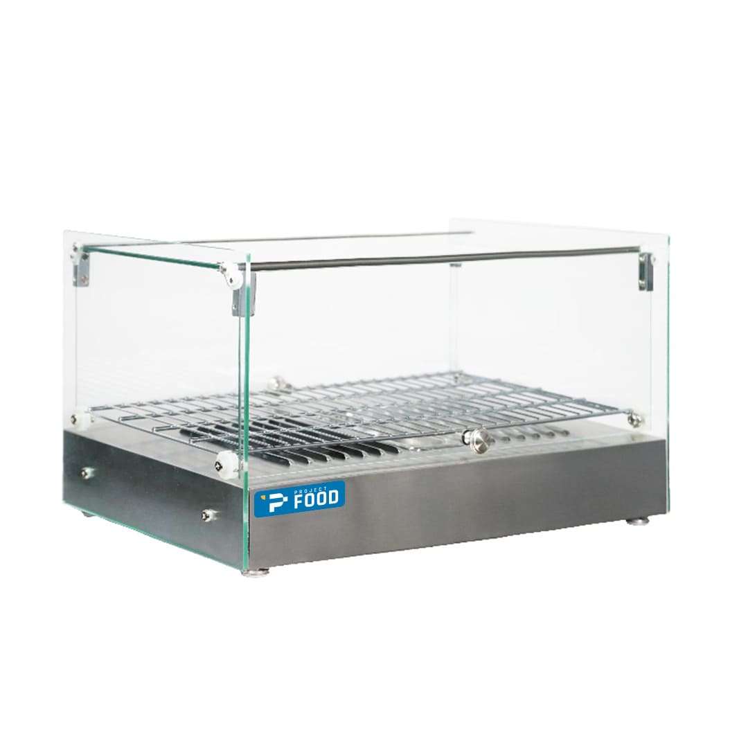 Vetrina riscaldata da banco con 1 ripiano - Lunghezza 55 cm