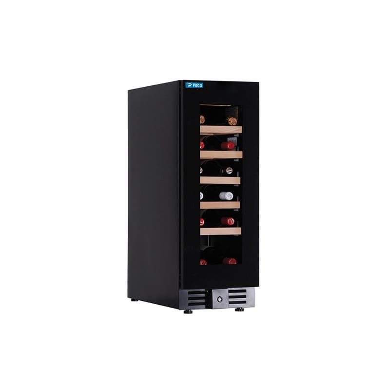 Cantina vini premium per 18 bottiglie mono temperatura a refrigerazione ventilata - ripiani in legno