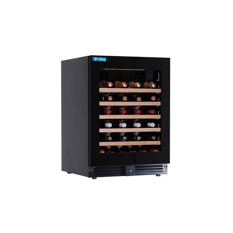 Cantina vini premium per 52 bottiglie mono temperatura a refrigerazione ventilata - ripiani in legno