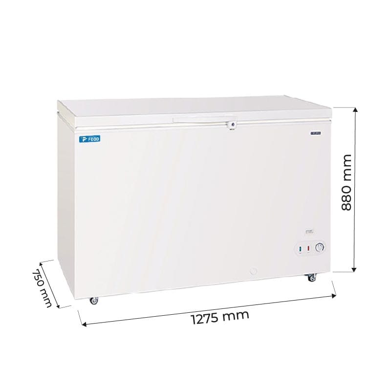 Congelatore a pozzetto con porta cieca temp da -10&deg;C a -23&deg;C - capacit&agrave; 383 lt