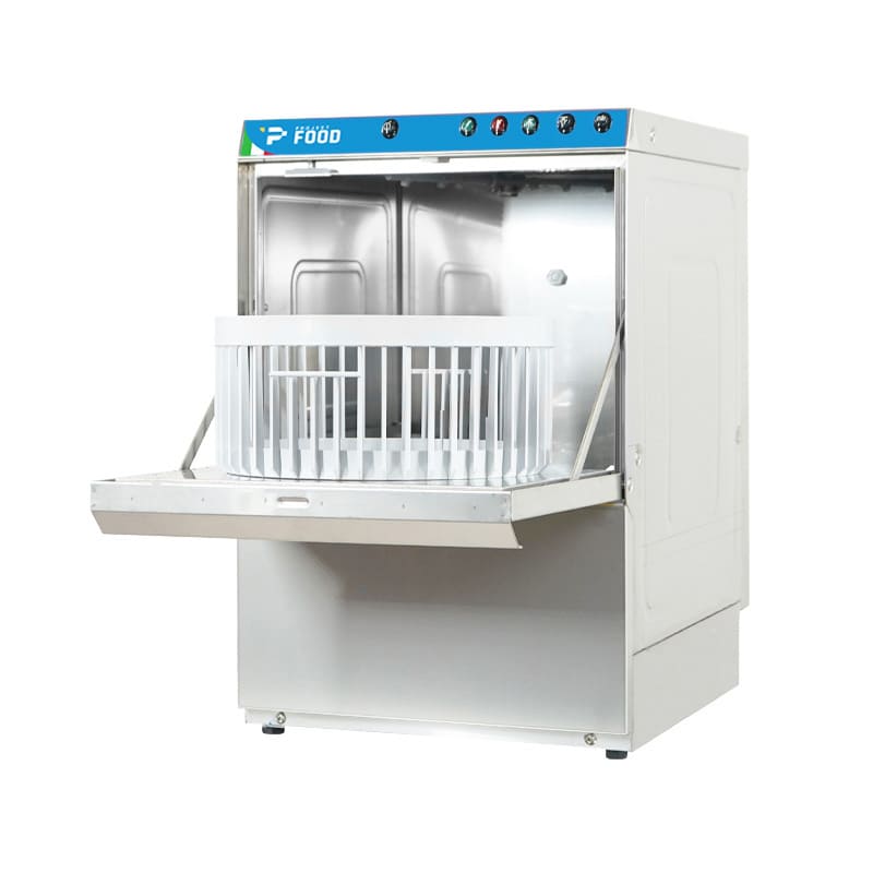 Lavabicchieri meccanica con cestello &Oslash; 36 cm completa di dosatore detergente e brillantante + pompa di scarico