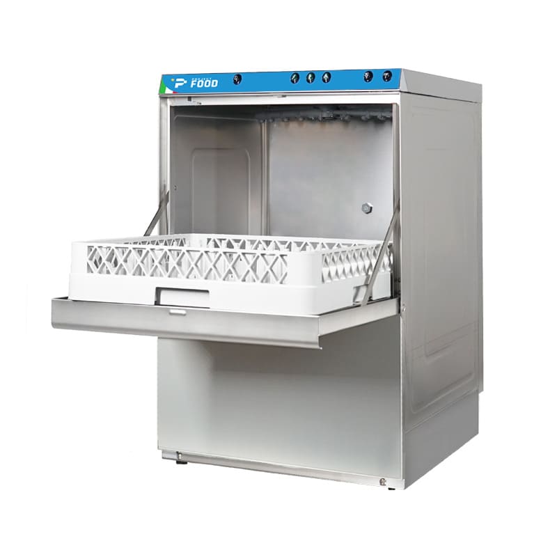 Lavastoviglie meccanica monofase con cestello 50x50 cm con dosatore detergente e brillantante + pompa di scarico