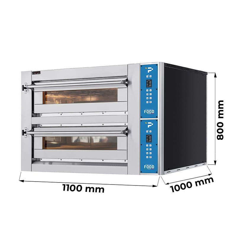 Forno pizza elettrico a camera doppia per 4 + 4 pizze &Oslash; 35 cm - serie EVOX