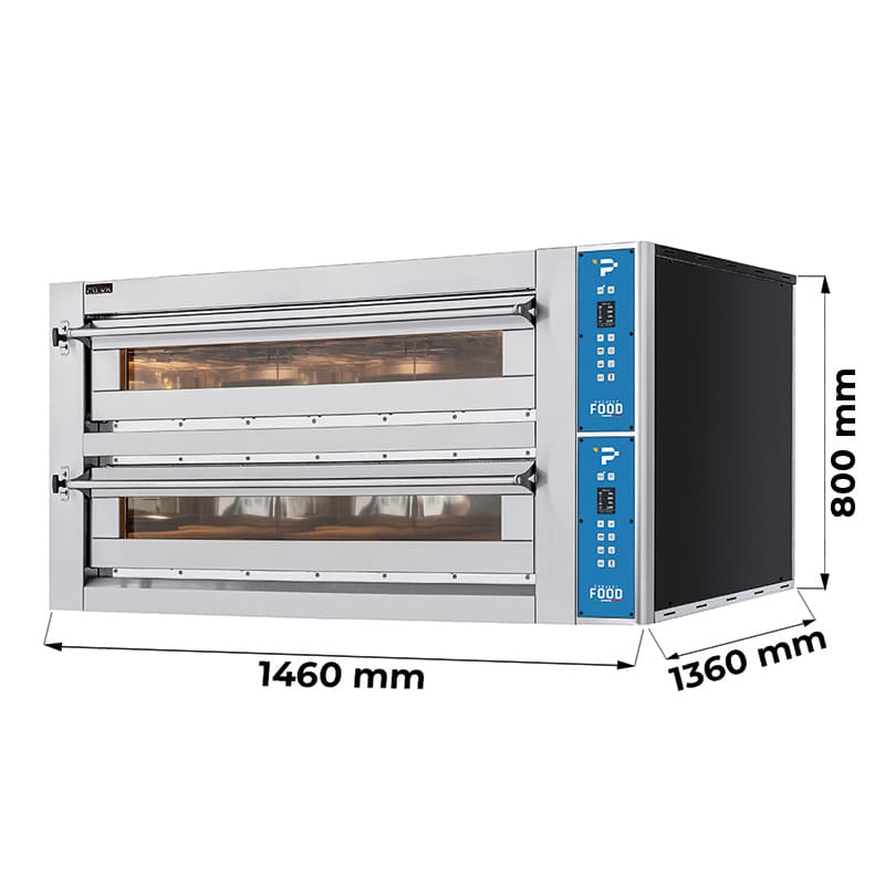 Forno pizza elettrico a camera doppia per 9 + 9 pizze &Oslash; 35 cm - serie EVOX
