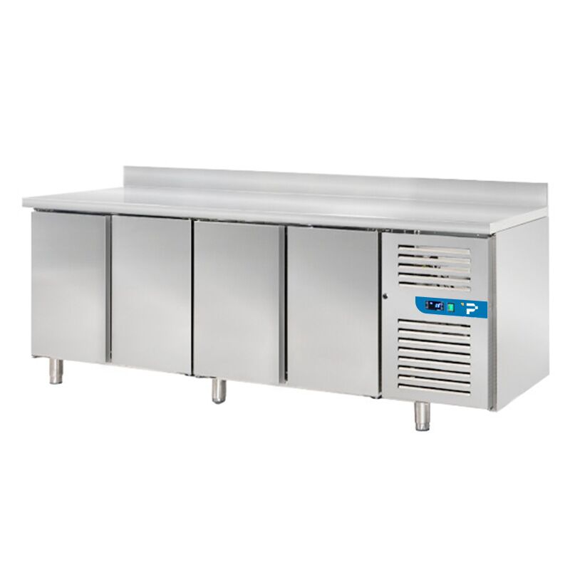 Tavolo refrigerato premium con n&deg; 4 porte GN 1/1 con alzatina