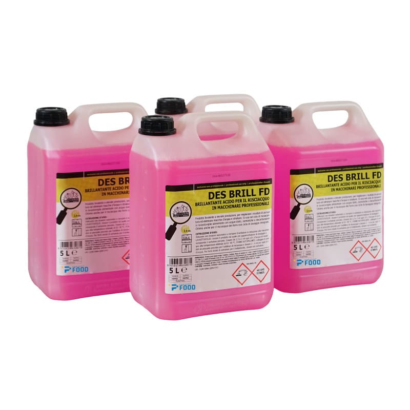 Kit da 4 taniche da 5 lt di brillantante per forni