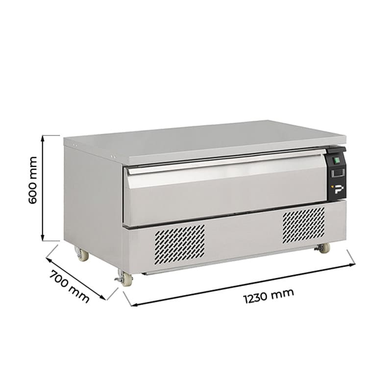 Cassettiera refrigerata a 1 cassetto per 3 vasche GN 1/1 temperatura da +4&deg;C a -21&deg;C &ndash; prof. 70 cm