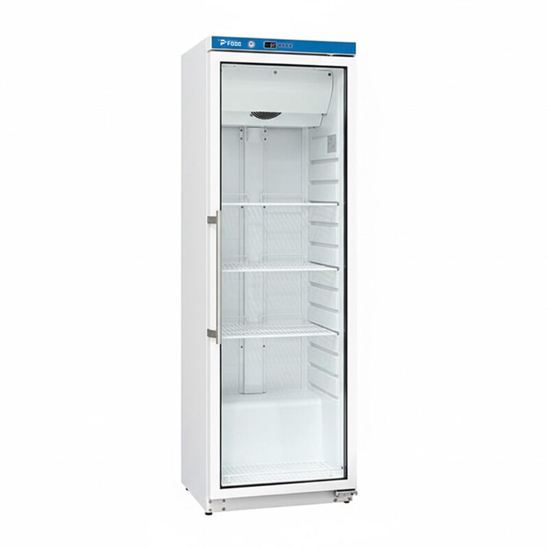 Vetrina espositiva bianca ventilata con anta in vetro - capacit&agrave; 300 lt