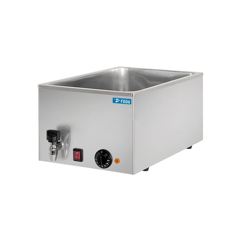Bagnomaria da banco per 1 bacinella GN 1/1 h 20 cm con rubinetto
