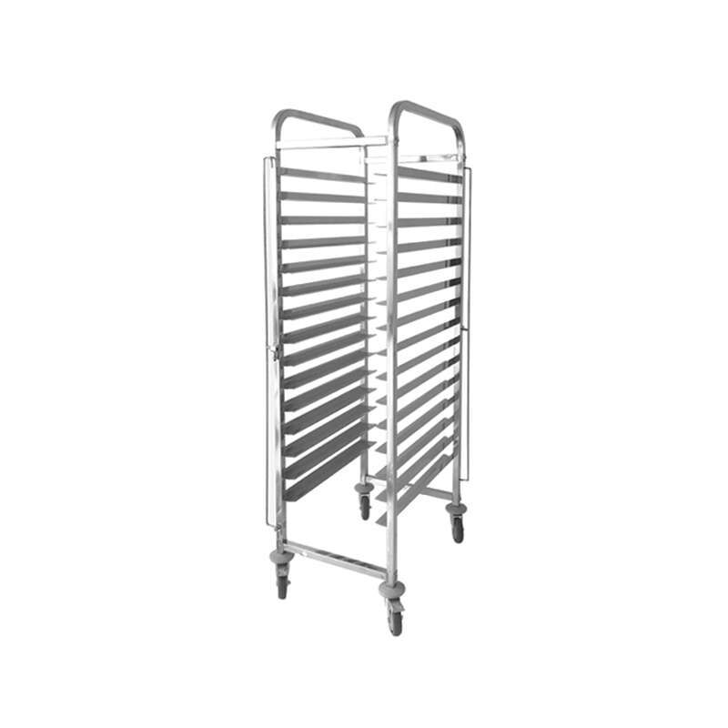 Carrello portateglie in acciaio inox per 15 teglie 600x400 mm &ndash; L470xP620xH1700 mm