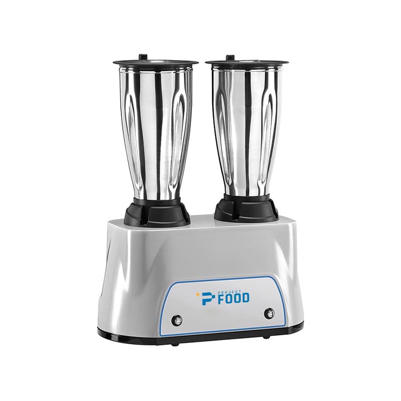 Frullatore professionale con 2 bicchieri in inox a singola velocit&agrave; da 1,5 lt &ndash; potenza 350 watt