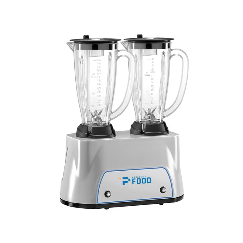 Frullatore professionale con 2 bicchieri in lexan a singola velocit&agrave; da 1,5 lt &ndash; potenza 350 watt