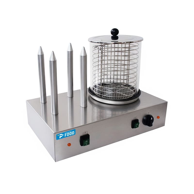 Macchina cuoci hot dog a bagnomaria da banco con n&deg; 4 punzoni scaldapane - potenza 1100 watt