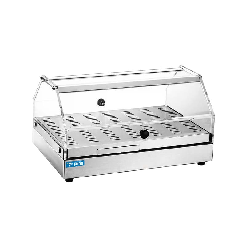 Vetrina riscaldata easy da banco L 50 cm con 1 ripiano
