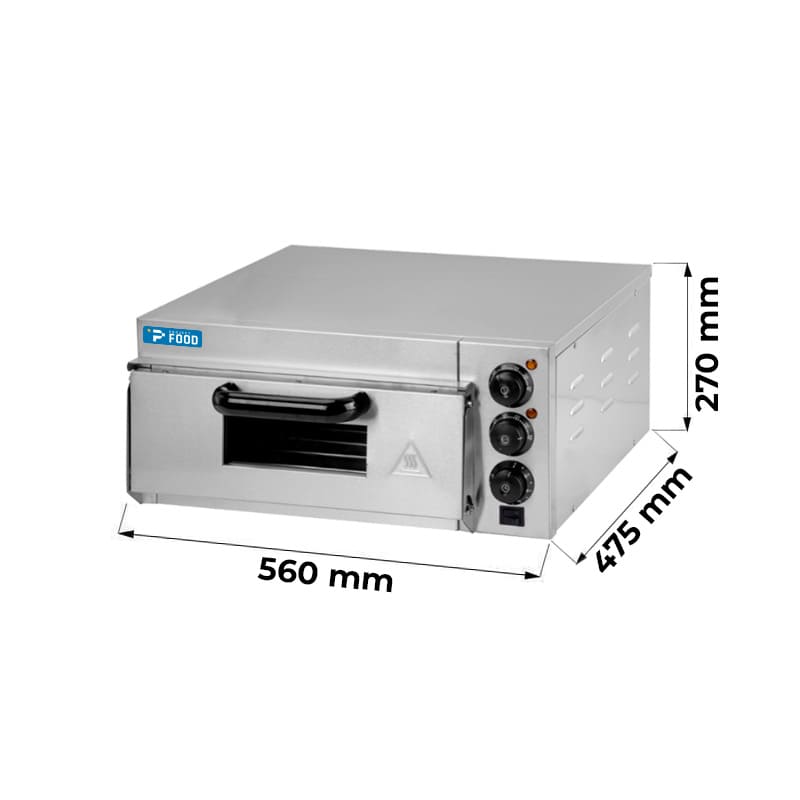 Fornetto pizza elettrico camera singola con porta vetro per 1 pizza &Oslash; 30 cm