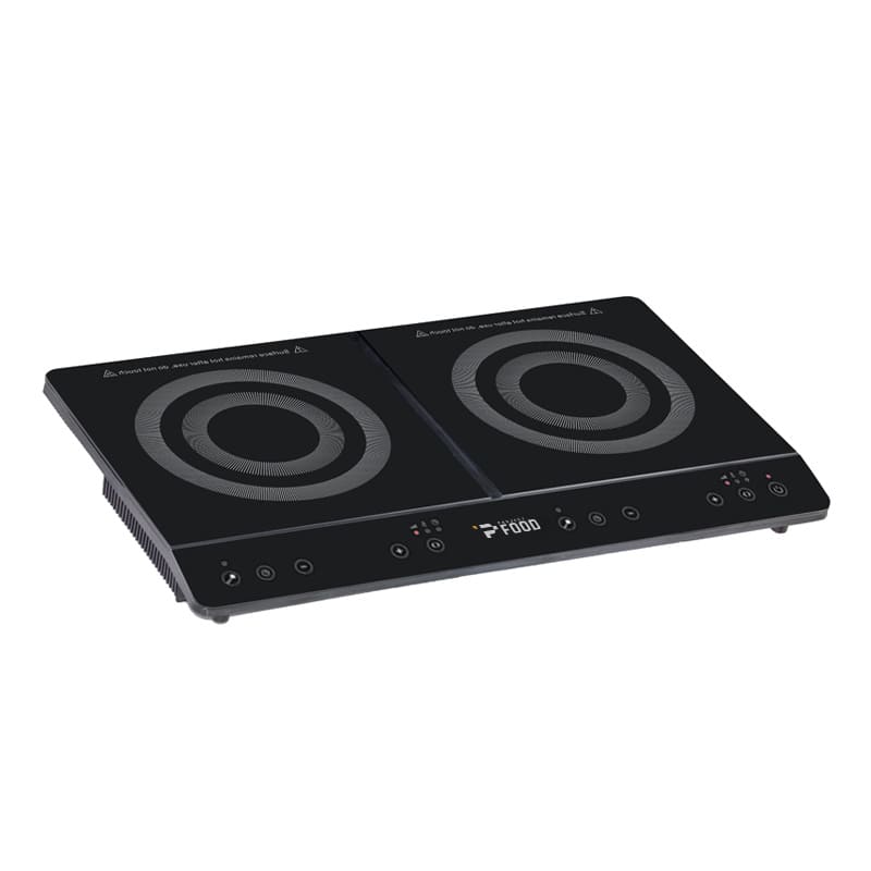 Piastra ad induzione monofase a 2 zone superficie induttive &Oslash; da 12 a 25 cm - potenza 1800 + 1700 watt