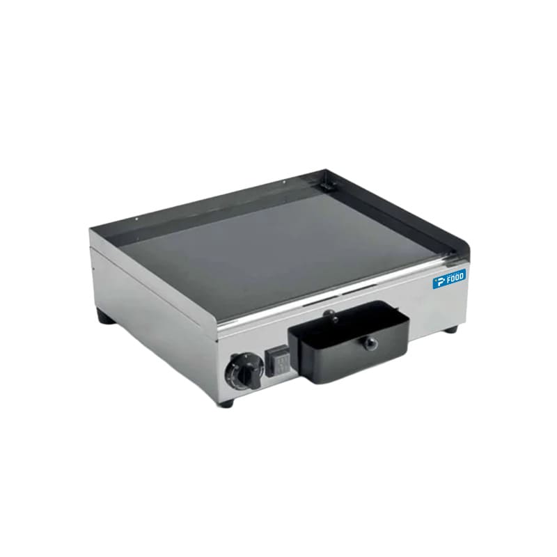 Fry top elettrico da banco con piastra vetroceramica 510x550 mm - monofase potenza 3000 watt