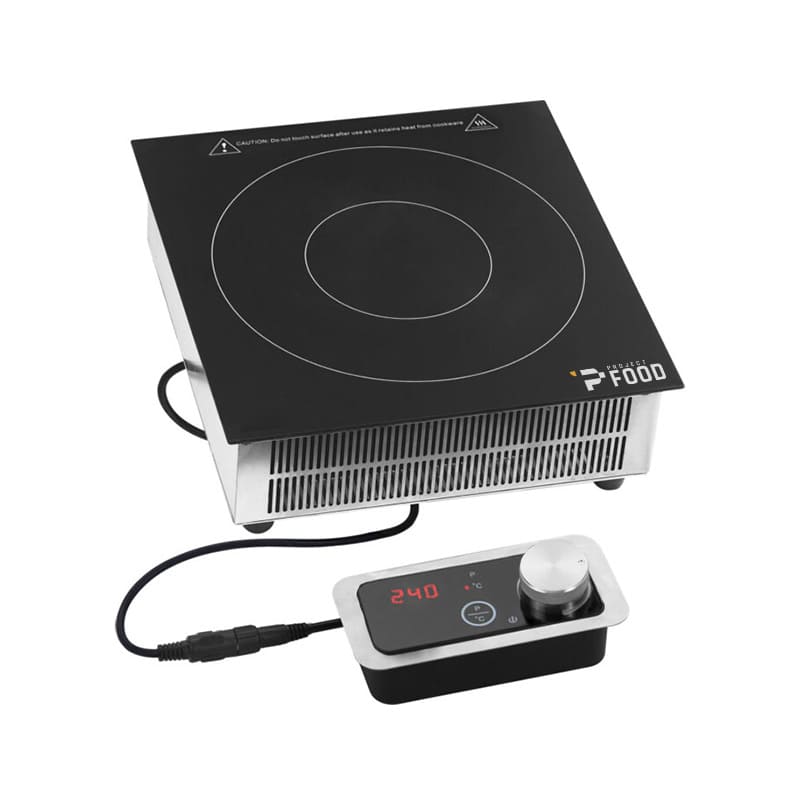 Piastra ad induzione da incasso monofase superficie induttiva &Oslash; da 12 a 26 cm - potenza 3500 watt