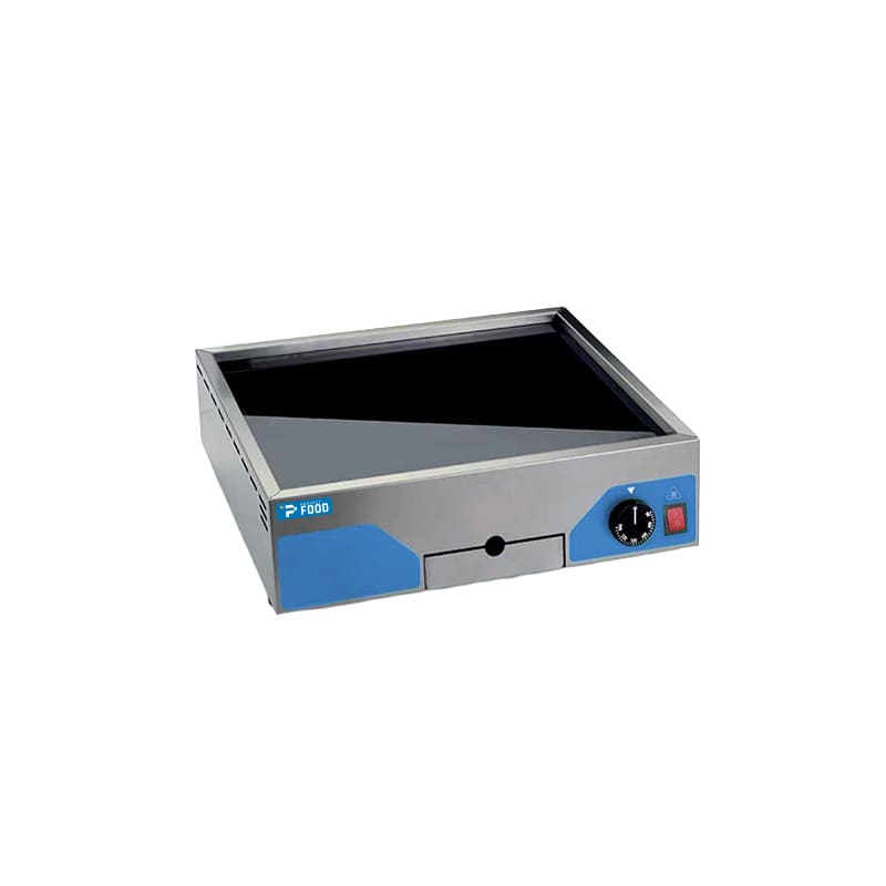 Fry top elettrico da banco con piastra vetroceramica 400x300 mm - monofase potenza 1500 watt