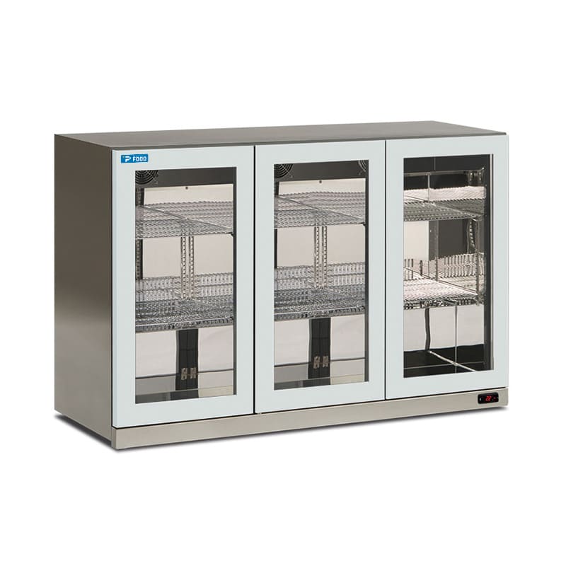 Pensile refrigerato inox con 3 porte battenti, altezza 85 cm - temp da -2&deg;C a +10&deg;C