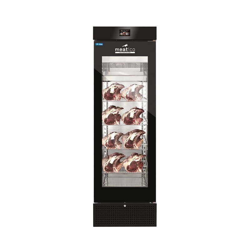 Armadio per frollatura carne total black 315 lt con porta vetro