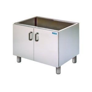 Supporto chiuso con antine inox per friggitrice pasticceria da 17/20 litri